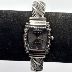 Black Studio Time Cuff Watch